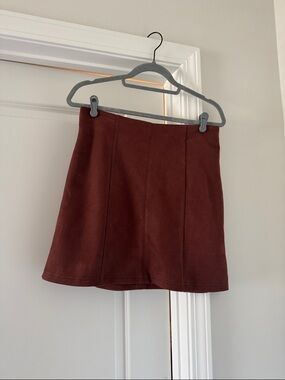 High-Rise Rust Mini Skirt